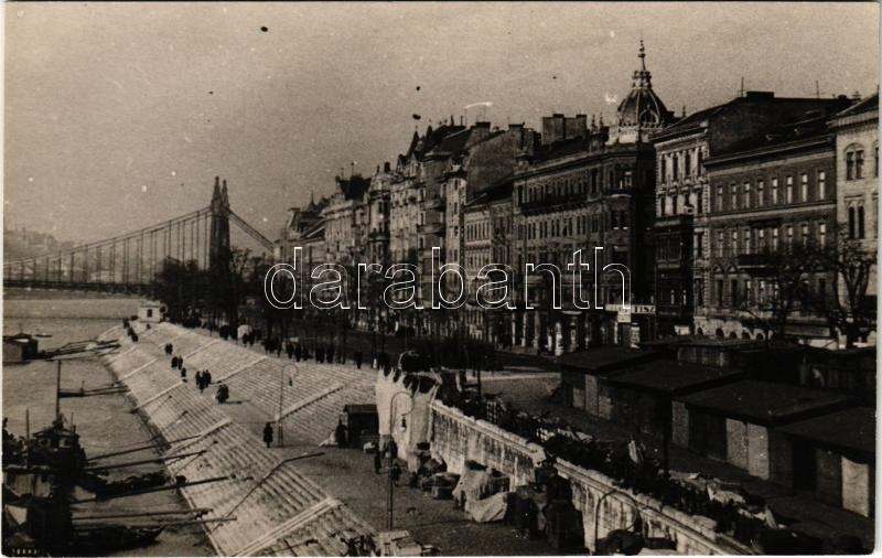 Budapest V. Pesti alsó rakpart, piac, dunai fürdő, uszoda, raktárak. photo