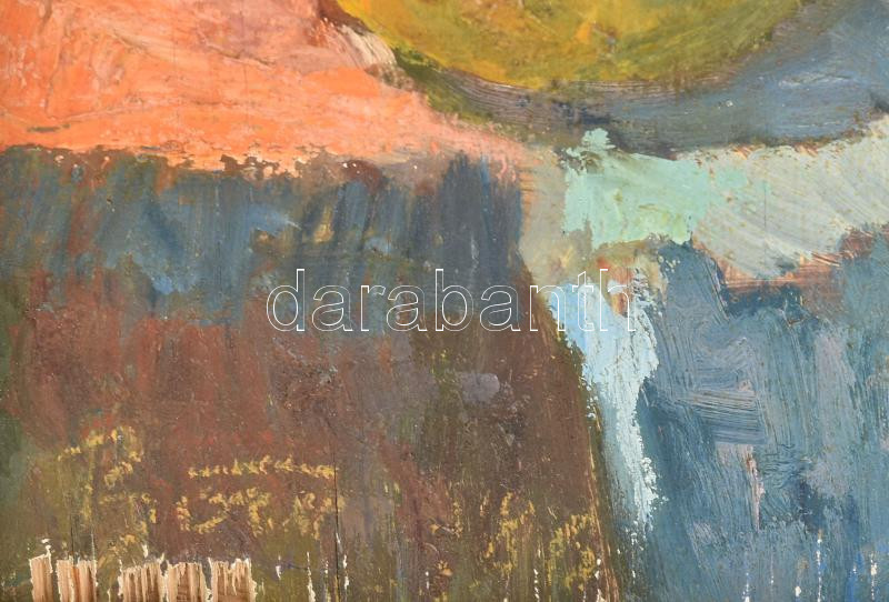 Bíró Ferenc (1921-2001): Csendélet. Olaj, fa, jelzett. Sérült. Fakeretben. 50x39 cm - Image 2