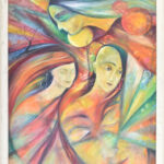 Puhó Vaszita Erzsébet (?-): Álom (cím nélkül). Olaj, vászon, jelzett. Fakeretben. 80x60 cm
