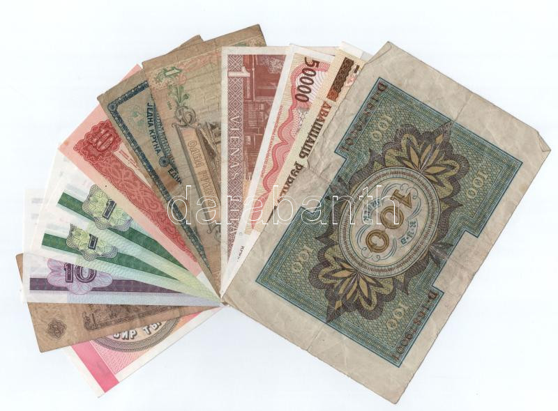 27 darabos vegyes érme és bankjegy tétel, közte Bulgária, Szerbia, Belorusszia, Kirgizisztán, Lettország, Magyarország, Németország bankjegyei és érméi T:vegyes - Image 4