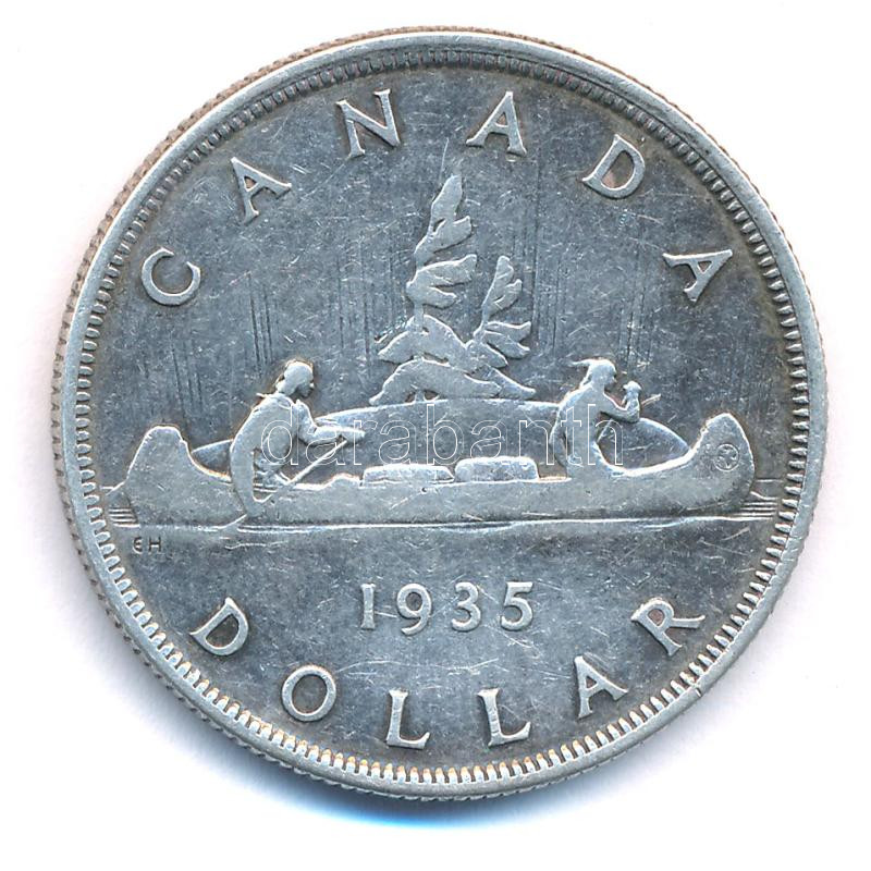 Kanada 1935. 1D Ag 'V. György uralkodásának 25. évfordulója' forgalmi emlékérme T:2-,3 patina Canada 1935. 1 Dollar Ag '25th Anniversary of the Reign of King George V' circulating commemorative coin C:VF,F patina Krause KM#30 - Image 2