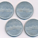 1945. 5P Al 'Parlament' (4x) T:2,2- közte patina, karc Adamo P8.4