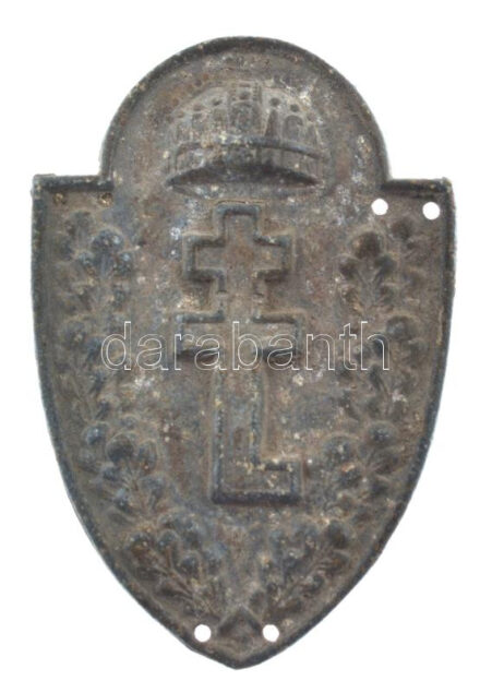 ~1940. hadifém lemez levente jelvény (58x34mm) T:2 kissé hajlott lemez, kopásnyom