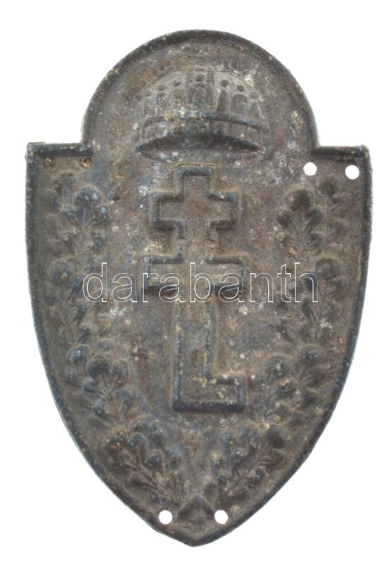 ~1940. hadifém lemez levente jelvény (58x34mm) T:2 kissé hajlott lemez, kopásnyom