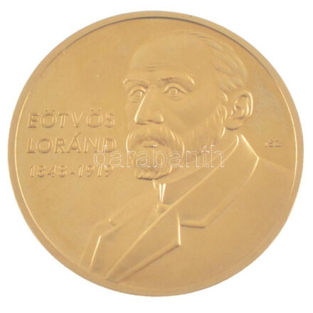 ifj. Szlávics László (1959-) 2011. 'Nagy Magyarok / Eötvös Loránd' aranyozott Cu emlékérem (40mm) T:1- patina, ujjlenyomat, pár kis karc