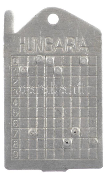 ~1940. II világháborús katonai azonossági jegy (dögcédula) jegy nélkül (30x50mm) T:2- lyuk