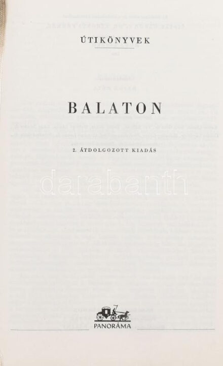 Balaton. Útikönyvek. Szerk.: Major Béla. Bp., é.n., Panoráma. Második, átdolgozott kiadás. Könyvhöz tartozó térkép-melléklettel: 1963 Balaton, apró szakadásokkal, 33x95 cm és egy további térképpel: Camping Balaton,