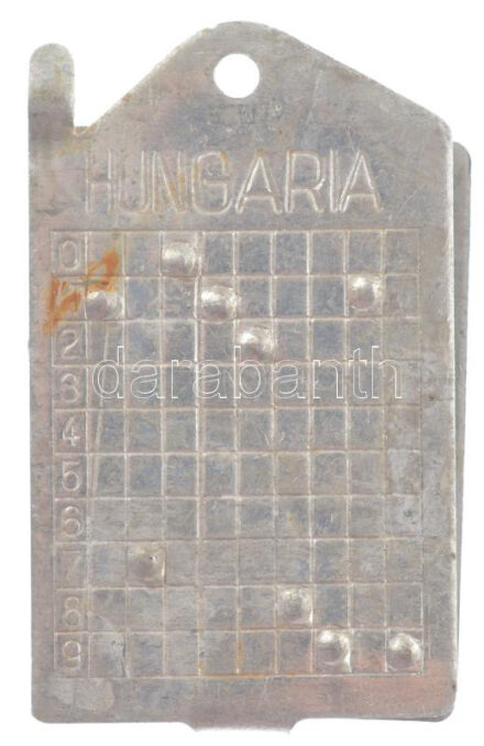 ~1940. II világháborús katonai azonossági jegy (dögcédula) jegy nélkül (30x50mm) T:2