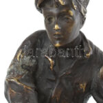 Oskar Hertel: Figura. Bronz, kőtalapzaton, kopott, hiányos, jelzett, 1900 körül, m: 28,5 cm - Image 4