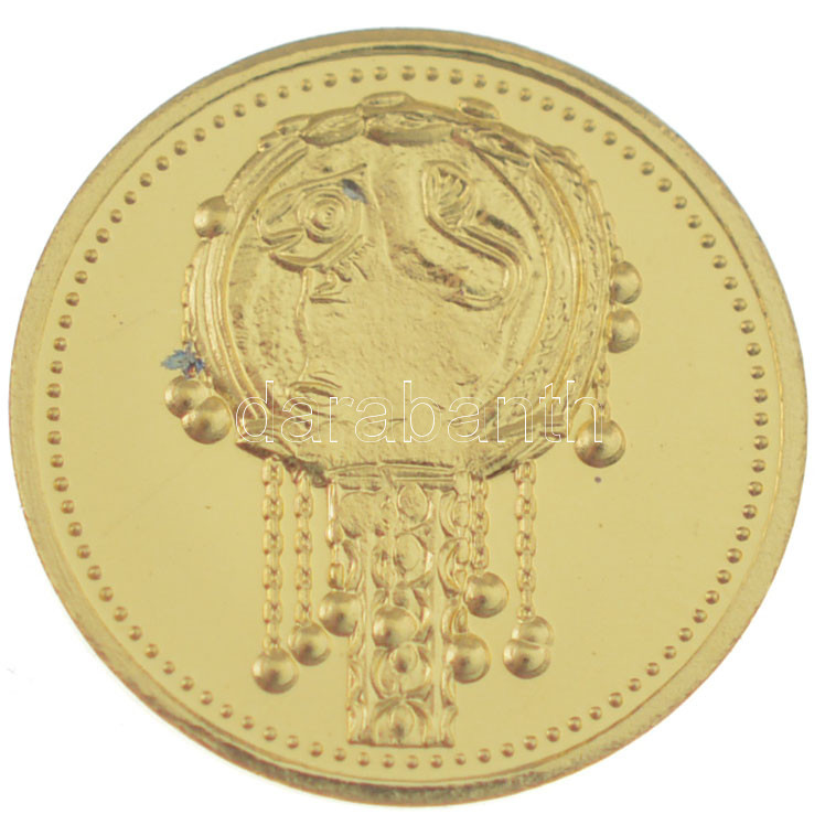 DN 'Magyar koronázási jelvények / Koronázási jogar' kétoldalas Au emlékérem kapszulában (0,5g/0,999) T:1- ND 'Hungarian coronation badges / coronation scepter' two-sided Au commemorative coin in capsule (0,5g/0,999) C:AU - Image 2