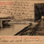 1899 (Vorläufer) Eszék, Essegg, Osijek; Oba dravska mosta / Die beiden Draubrücken / Dráva híd és vasúti híd. Ottokar Rechnitzer kiadása / railway bridge, bridge (EB)