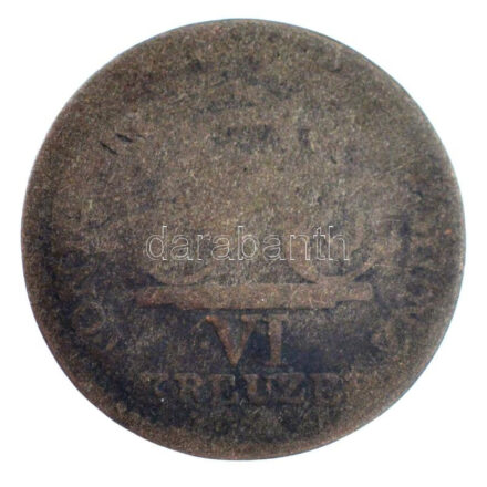 Német Államok / Württemberg 1809. 6kr Ag 'I. Frigyes' T:3- patina German States / Württemberg 1809. 6 Kreuzer Ag 'Friedrich I' C:VG patina Krause KM#495