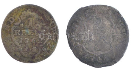 Német Államok / Pfalz 1745. 2kr Ag + 1762. 1kr Ag T:3 German States / Pfalz 1745. 2 Kreuzer Ag + 1762. 1 Kreuzer Ag C:F Krause KM#306, KM#378