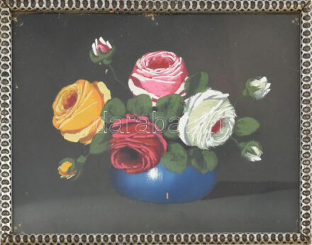 D. Benczúr Ida jelzéssel: Csendélet. Tempera, papír, 26x35 cm. Üvegezett fakeretben.