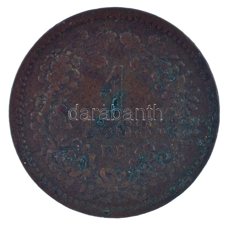 1868KB 1kr Cu 'Angyalos címer' T:2- patina Hungary 1868KB 1 Kreuzer Cu 'Coat of Arms with Angels' C:VF patina Adamo M4.1 - Image 2