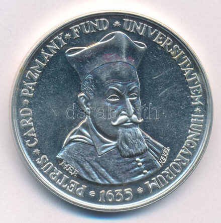 Kelemen Kristóf (1922-2001) 1985. 'MÉE Budapest / Pázmány Péter - Eötvös Lóránd' Ag emlékérem (34,39g/0.640/42,5mm) T:1-,2