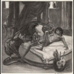 Franz von Bayros (1866-1924): Oh! Du-u-u!! (erotikus jelenet). Heliogravűr, papír, jelzett a nyomaton. 18×18 cm - Image 2