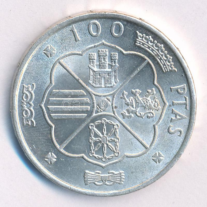 Spanyolország 1966. (68) 100P Ag 'Franco' T:2 Spain 1966. (68) 100 Pesetas Ag 'Franco' C:XF Krause KM#797 - Image 2