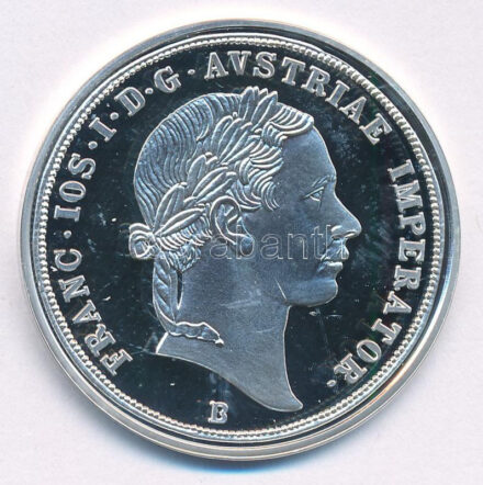 DN 'Magyar tallérok utánveretben - Ferenc József ifjúkori tallérja 1853' Ag emlékérem (20g/0.999/38,6mm) T:1- (PP)