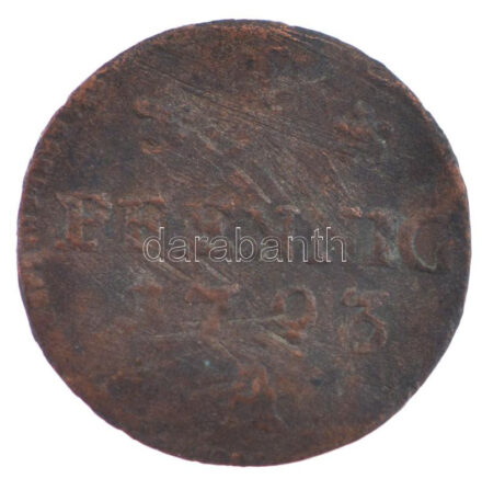 Német Államok / Poroszország 1793A 1pf billon T:3 German States / Prussia 1793A 1 Pfennig billon C:F Krause KM#350