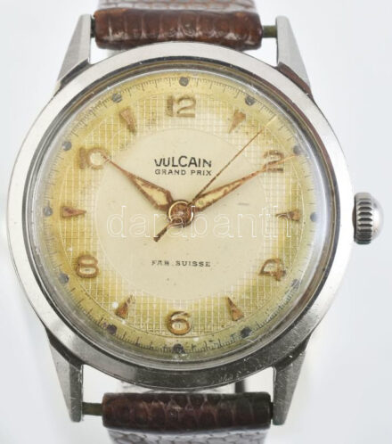 Vulcain Grand Prix mechanikus férfi óra, 1960 körül, működik, d: 34 cm