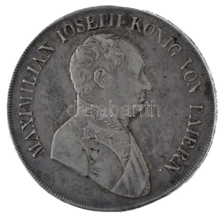 Német Államok / Bajorország 1808. Tallér Ag 'IV. Miksa József' T:2- fny. German States / Bavaria 1808. Thaler Ag 'Maximilian IV, Josef' C:VF ear mark Krause KM# 701