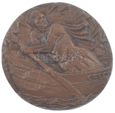 Vatikán 1970. 'VI. Pál pápa' kétoldalas bronz emlékérem eredeti, pápai címerrel ellátott dísztokban. Szign.: Greco (44mm) T:1 Vatican 1970. 'Pope Paul VI' two sided bronze medalion in original case with papal crest. Sign.: Greco (44mm)