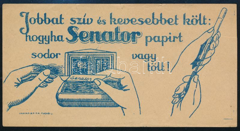 Senator cigarettapapír számolócédula