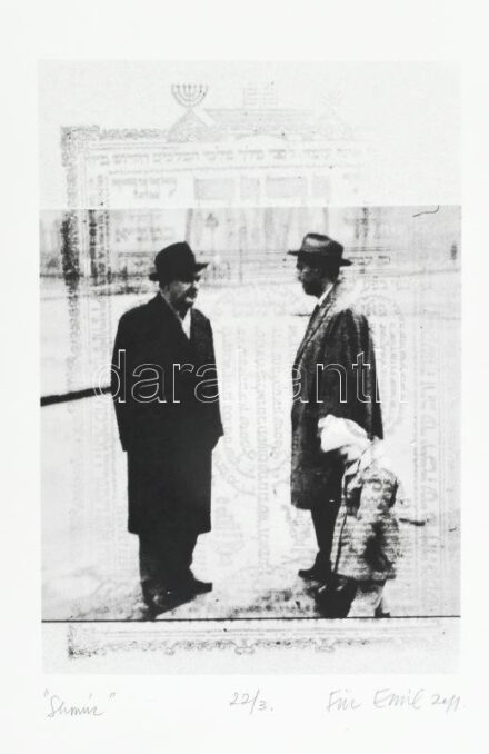 Für Emil (1967-): 'Shmúz', 2011. Szitanyomat, papír, jelzett, számozott (22/3), lapszéli foltokkal. 33×23 cm