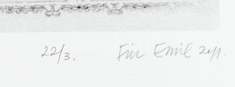 Für Emil (1967-): 'Shmúz', 2011. Szitanyomat, papír, jelzett, számozott (22/3), lapszéli foltokkal. 33×23 cm - Image 2