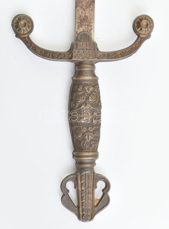 2 db olasz dísztőr / kard, fém, jelzett, az egyik rozsdafoltos, h: 37-54 cm - Image 3