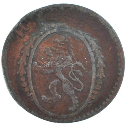 Német Államok / Hessen-Darmstadt 1805RF 1pf Cu T:3,3- patina German States / Hessen-Darmstadt 1805RF 1 Pfennig Cu C:F,VG patina Krause KM#251