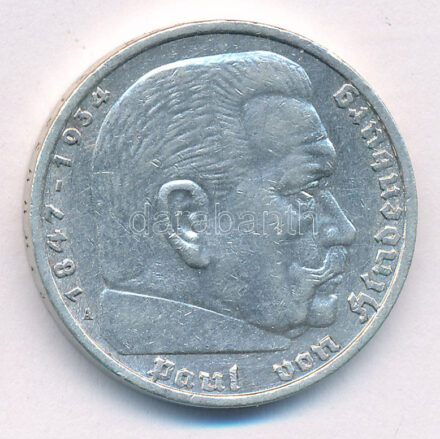 Német Harmadik Birodalom 1935A 5M Ag 'Paul von Hindenburg' T:1-,2 German Third Reich 1935A 5 Reichsmark Ag 'Paul von Hindenburg' C:AU,XF Krause KM#86