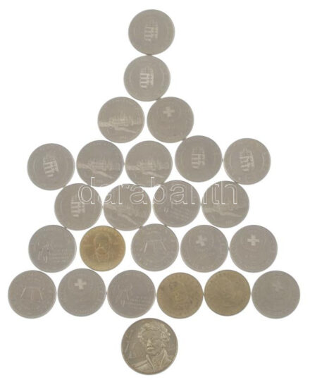 2003. 20Ft 'Deák' (3x) + 2005-2007. 50ft (21x forgalmi emlékérme) + 1986. 100Ft Cu-Ni-Zn 'Fáy András' T:1-,2