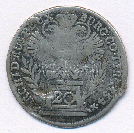 Ausztria 1754. 20kr Ag 'Mária Terézia' T:3,3- durva ph., patina Austria 1754. 20 Kreuzer Ag 'Maria Theresa' C:F,VG hard edge error, patina Krause KM#1814