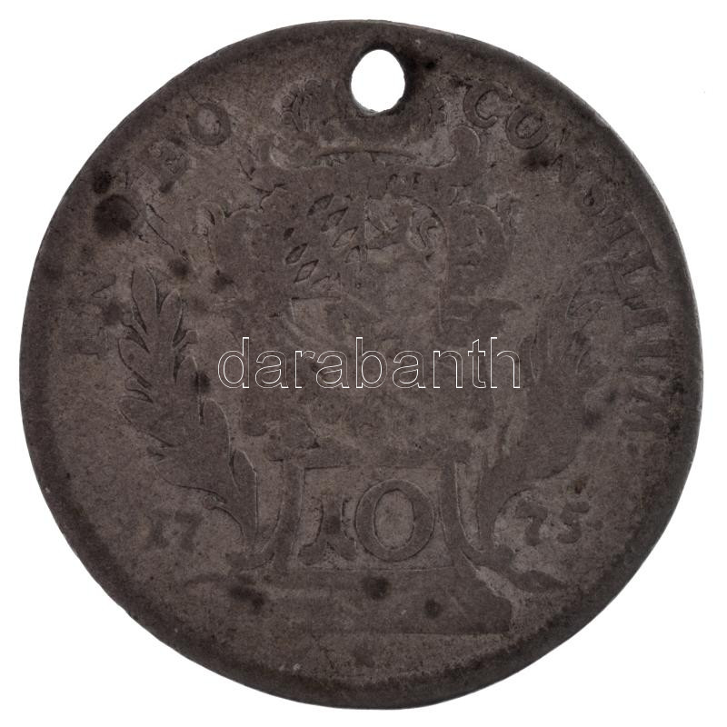 Német Államok / Bajorország 1775. 10kr Ag 'III. Miksa' T:3 ly. German States / Bavaria 1775. 10 Kreuzer Ag 'Maximilian III Joseph' C:F holed Krause KM#526 - Image 2