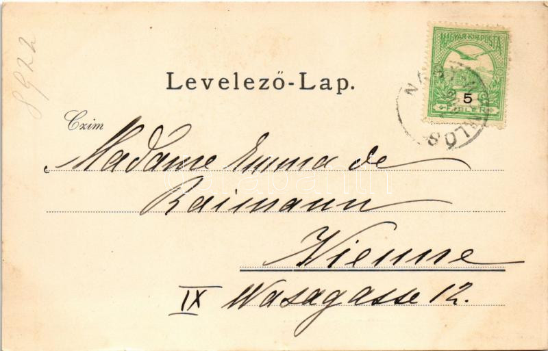 1906 Nagykomlós, Comlosu Mare; San Marco kastély. S. Marco család levele / castle. Letter of the owner (fl) - Image 2