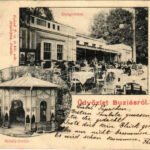 1901 Buziásfürdő, Baile Buzias; Gyógyterem, vendéglő, Mihály-forrás. Kossak J. cs. és kir. udvari fényképész / spa, restaurant, spring source (EK)