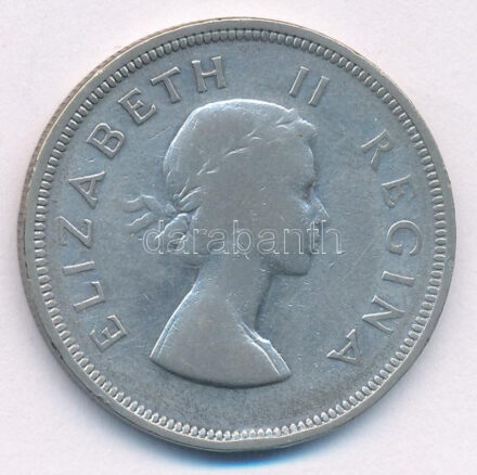 Dél-Afrika 1955. 2 1/2Sh Ag 'II. Erzsébet' T:3 South Africa 1955. 2 1/2 Shilling Ag 'Elisabeth II' C:F Krause KM#51