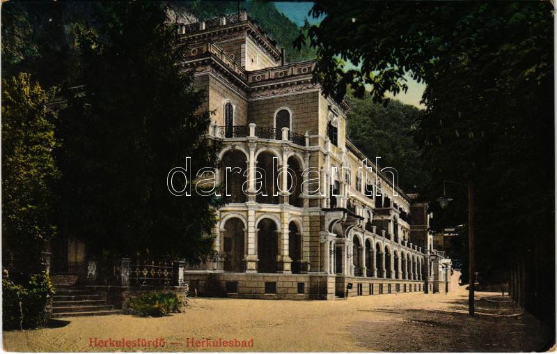 1914 Herkulesfürdő, Herkulesbad, Baile Herculane; Rezső udvar / Rudolfshof / spa, bath (EB)