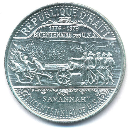 Haiti 1974. 25G Ag 'USA bicentenárium' T:1- Haiti 1974. 25 Gourdes Ag 'USA Bicentenial' C:AU