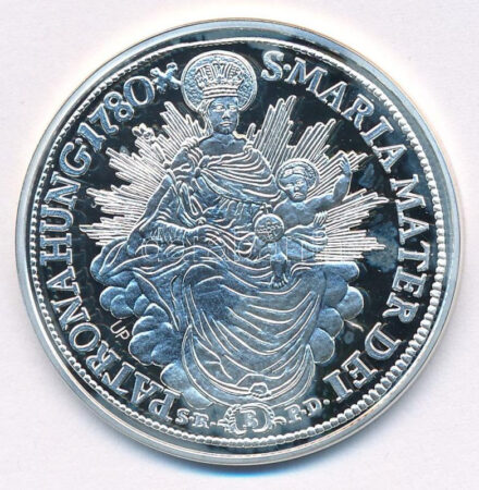 DN 'Magyar tallérok utánveretben - Mária Terézia tallérja 1780' Ag emlékérem tanúsítvánnyal (20g/0.999/38,6mm) T:PP