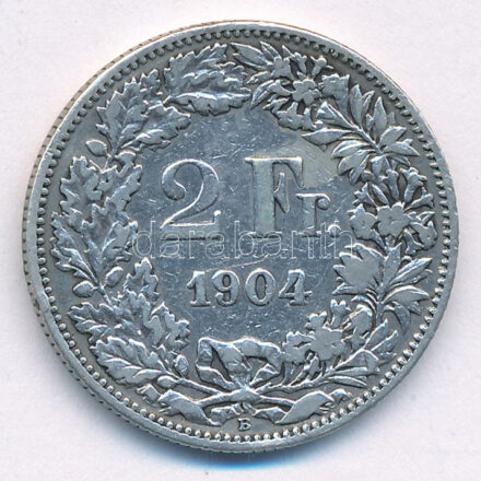 Svájc 1904. 2Fr Ag T:2- Switzerland 1904. 2 Francs Ag C:VF Krause KM#21