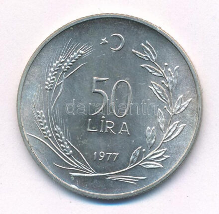 Törökország 1977. 50L Ag T:1- Turkey 1977. 50 Lira Ag C:AU