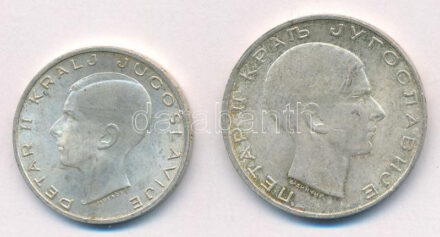 Jugoszlávia 1938. 20D Ag 'II. Péter' + 1938. 50D Ag 'II. Péter' T:1-,2 Yugoslavia 1938. 20 Dinara Ag 'Petar II' + 50 Dinara Ag 'Petar II' C:AU,XF