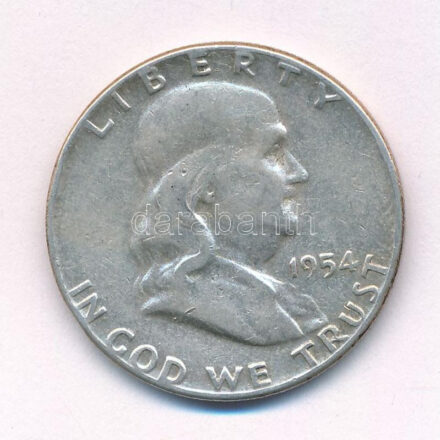 Amerikai Egyesült Államok 1954 1/2$ Ag 'Franklin' T:2- USA 1954 Half Dollar Ag 'Franklin' C:VF Krause KM# 199