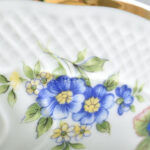 Hollóházi szedermintás 6 személyes kompótos készlet, hibátlan, d: 14-23 cm - Image 3