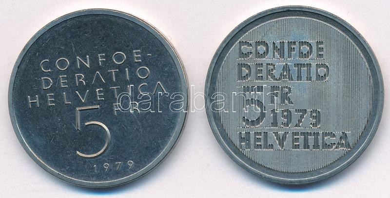 Svájc 1979. 5Fr Cu-Ni 'Albert Einstein születésének 100. évfordulója' + 5Fr Cu-Ni 'Albert Einstein születésének 100. évfordulója / Képlet' T:1,1- Switzerland 1979. 5 Francs Cu-Ni 'Centennial - Birth of Albert Einstein' + 5 Francs - Image 2