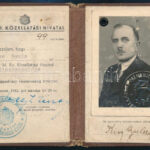 1942 M. Kir. Közellátási Hivatal fényképes igazolvány, kissé viseltes