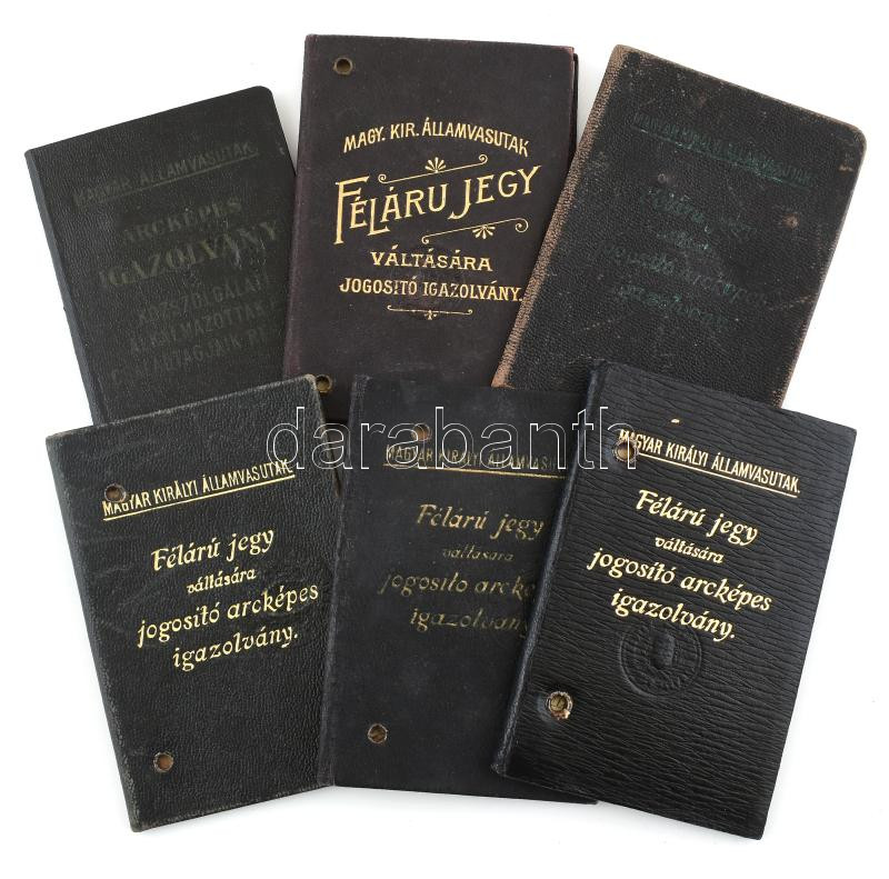 1898-1950 6 db fényképes MÁV igazolvány, tanítók, pedagógusok részére